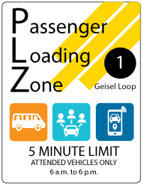 Passenger Loading Zone sign