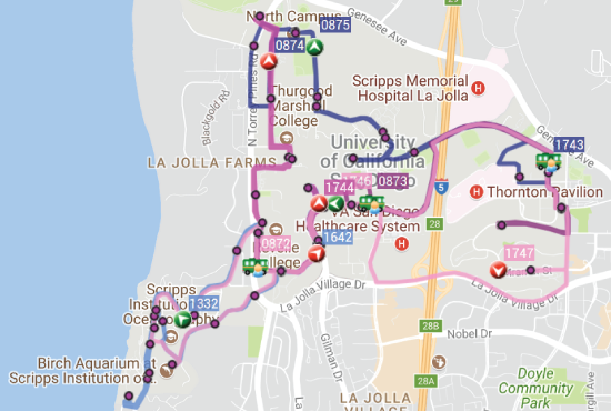 san diego bus map Triton Transit san diego bus map