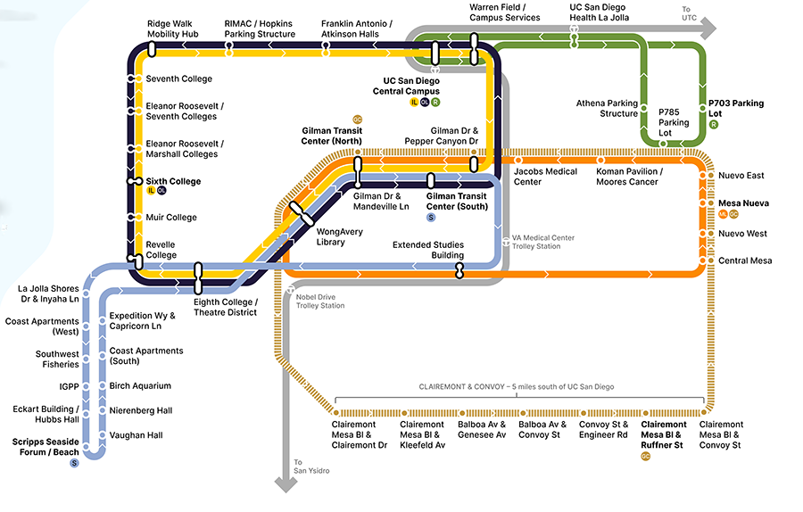 shuttle routes map